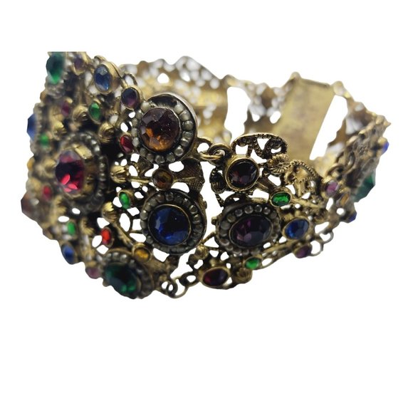 Vintage Spectacular Austro-Hungarian Jeweled Bracelet (A2207) - Picture 7 of 16